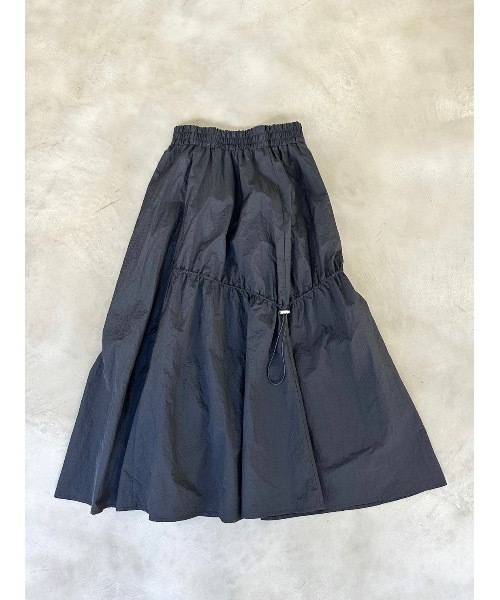 JUMELLE（ジュメロ）の「ワッシャードロストスカート（スカート・レディース・ブラック・MEDIUM）」の9枚目の写真
