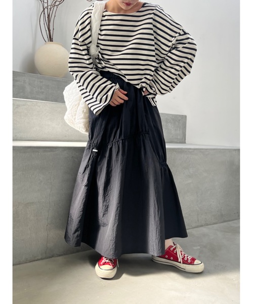 JUMELLE（ジュメロ）の「ワッシャードロストスカート（スカート・レディース・ブラック・MEDIUM）」の22枚目の写真