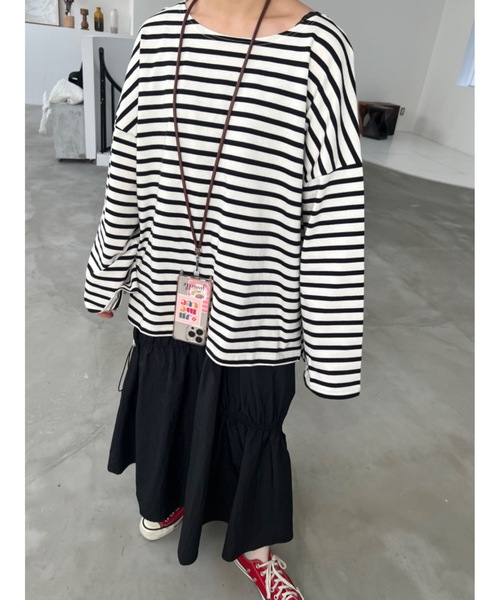 JUMELLE（ジュメロ）の「ワッシャードロストスカート（スカート・レディース・ブラック・MEDIUM）」の5枚目の写真