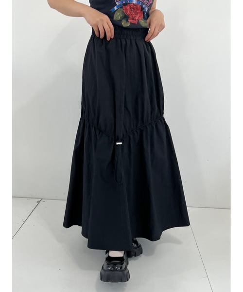 JUMELLE（ジュメロ）の「ワッシャードロストスカート（スカート・レディース・ブラック・MEDIUM）」の7枚目の写真