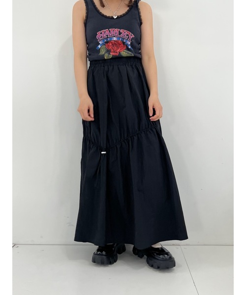 JUMELLE（ジュメロ）の「ワッシャードロストスカート（スカート・レディース・ブラック・MEDIUM）」の11枚目の写真