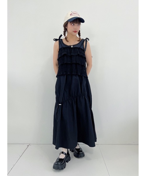 JUMELLE（ジュメロ）の「ワッシャードロストスカート（スカート・レディース・ブラック・MEDIUM）」の17枚目の写真