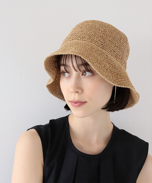 Ray BEAMS（レイビームス）の「Ray BEAMS / ペーパー バケット ハット（ハット・レディース・ナチュラル/ブルー系その他・ONE SIZE）」の2枚目の写真