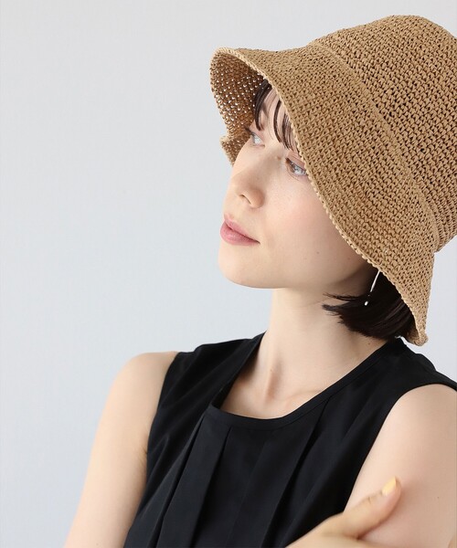 Ray BEAMS（レイビームス）の「Ray BEAMS / ペーパー バケット ハット（ハット・レディース・ナチュラル/ブルー系その他・ONE SIZE）」の3枚目の写真