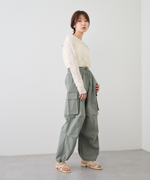 Kastane（カスタネ）の「パイルジャガード2WAYプルオーバー（Tシャツ/カットソー・レディース・オレンジ/アイボリー/ブラック/ブルー・FREE）」の18枚目の写真