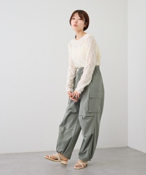 Kastane（カスタネ）の「パイルジャガード2WAYプルオーバー（Tシャツ/カットソー・レディース・オレンジ/アイボリー/ブラック/ブルー・FREE）」の17枚目の写真