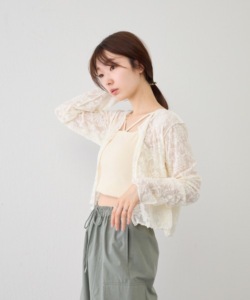 Kastane（カスタネ）の「パイルジャガード2WAYプルオーバー（Tシャツ/カットソー・レディース・オレンジ/アイボリー/ブラック/ブルー・FREE）」の9枚目の写真