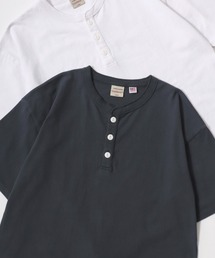 ボーダーヘンリーネック半袖Tシャツ 接触冷感タックボーダーヘンリーネック半袖カットソー | 【公式