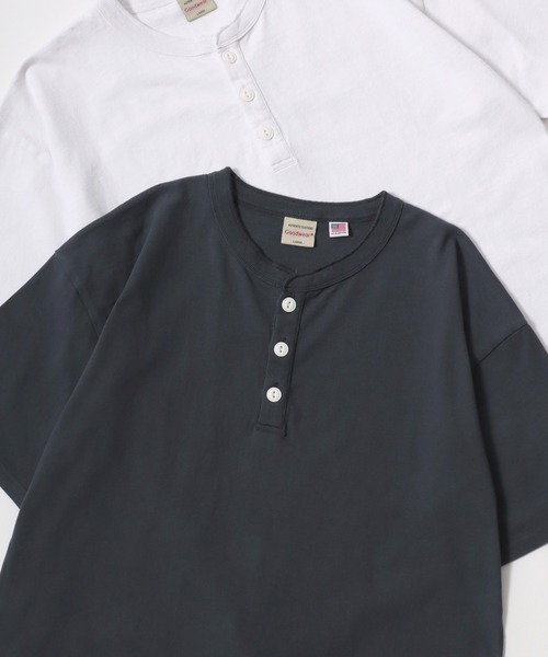 Goodwear(グッドウェア)の「Goodwear/グッドウェア USAコットン 無地 ヘンリーネック 半袖Tシャツ/レディース メンズ(Tシャツ/カットソー・メンズ・ホワイト/ブラック/ダークグリーン/ネイビー/カーキ/グレー/グレイッシュブルー/チャコール/チャコールグレー/グレイッシュベージュ/ライトピンク/ブラウン・M/L/XL)」の11枚目の写真