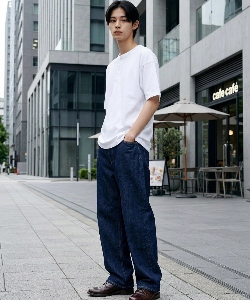 Goodwear(グッドウェア)の「Goodwear/グッドウェア USAコットン 無地 ヘンリーネック 半袖Tシャツ/レディース メンズ(Tシャツ/カットソー・メンズ・ホワイト/ブラック/ダークグリーン/ネイビー/カーキ/グレー/グレイッシュブルー/チャコール/チャコールグレー/グレイッシュベージュ/ライトピンク/ブラウン・M/L/XL)」の15枚目の写真