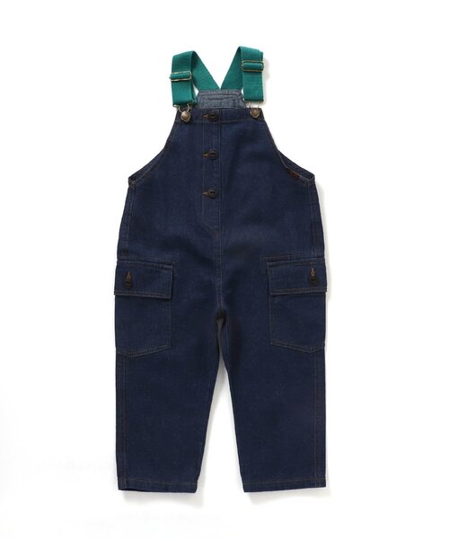 BREEZE（ブリーズ）の「カラーベルトサロペット（サロペット/オーバーオール・キッズ・キナリ/インディゴブルー/カーキ・100/90/130/120/110/80）」の6枚目の写真