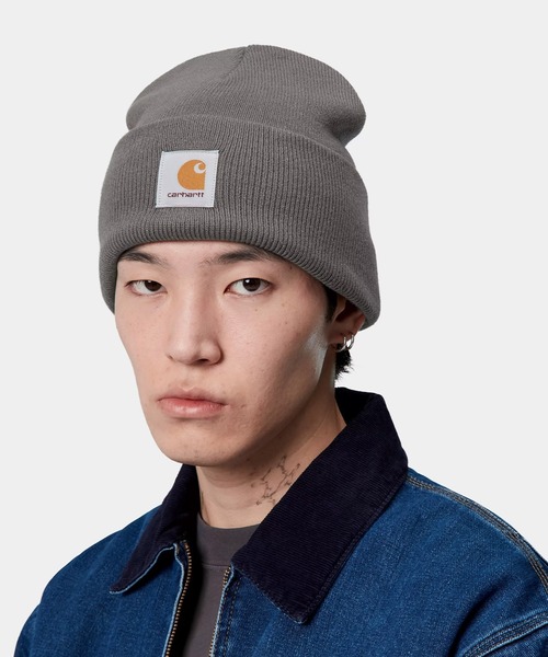 Carhartt WIP(カーハートダブリューアイピー)の「Carhartt WIP/カーハートダブリューアイピー ビーニー ACRYLIC WATCH CAP I020222/I020175(ニットキャップ/ビーニー・メンズ・ブラック/ブルー/ブラウン/ホワイト/ベージュ/パープル/ベージュ系その他/ピンク/レッド/グレー/ダークグレー・FREE)」の4枚目の写真