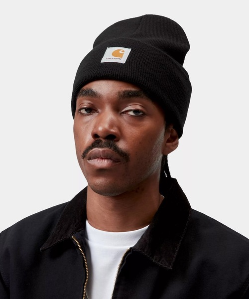 Carhartt WIP(カーハートダブリューアイピー)の「Carhartt WIP/カーハートダブリューアイピー ビーニー ACRYLIC WATCH CAP I020222/I020175(ニットキャップ/ビーニー・メンズ・ブラック/ブルー/ブラウン/ホワイト/ベージュ/パープル/ベージュ系その他/ピンク/レッド/グレー/ダークグレー・FREE)」の3枚目の写真