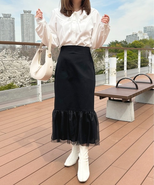 セール】チュール切り替えマーメイドスカート【ZOZOTOWN限定アイテム