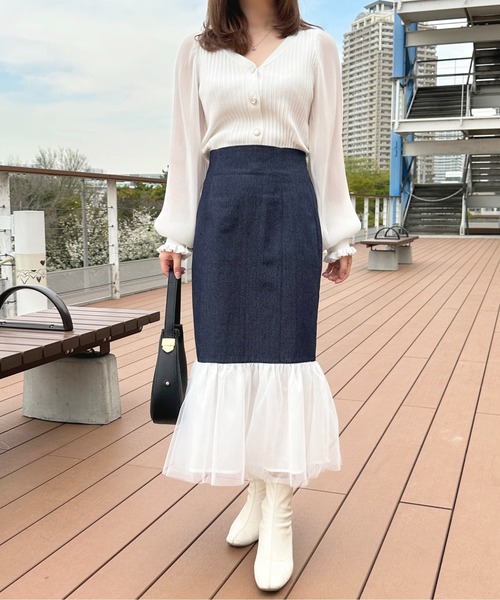 セール】チュール切り替えマーメイドスカート【ZOZOTOWN限定アイテム