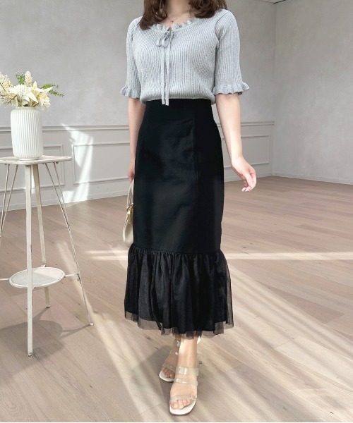 セール】チュール切り替えマーメイドスカート【ZOZOTOWN限定アイテム