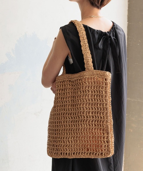 LEPSIM（レプシィム）の「ペーパーA4トートBAG　194294（トートバッグ・レディース・ブルー/ブラウン/オレンジ・ONE SIZE）」の2枚目の写真