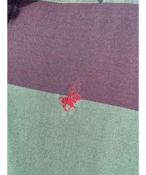 BEVERLY HILLS POLO CLUB(ビバリーヒルズポロクラブ)の「B.H POLO CLUB 鹿の子ボーダーポロシャツ(ポロシャツ・レディース・グリーン系その他/ブラック系その他4・FREE)」の4枚目の写真