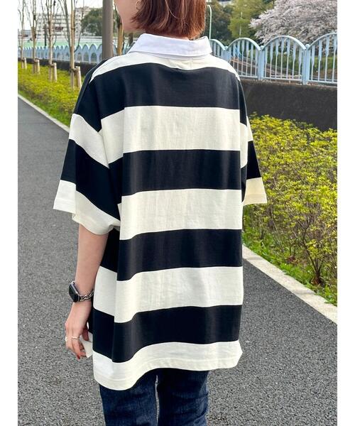 BEVERLY HILLS POLO CLUB(ビバリーヒルズポロクラブ)の「B.H POLO CLUB 鹿の子ボーダーポロシャツ(ポロシャツ・レディース・グリーン系その他/ブラック系その他4・FREE)」の11枚目の写真