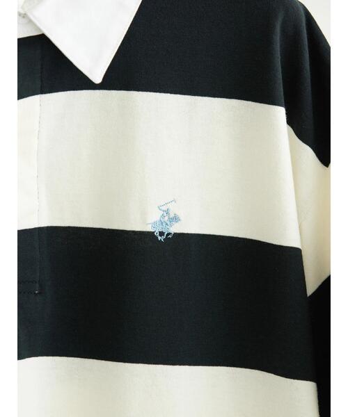 BEVERLY HILLS POLO CLUB(ビバリーヒルズポロクラブ)の「B.H POLO CLUB 鹿の子ボーダーポロシャツ(ポロシャツ・レディース・グリーン系その他/ブラック系その他4・FREE)」の19枚目の写真