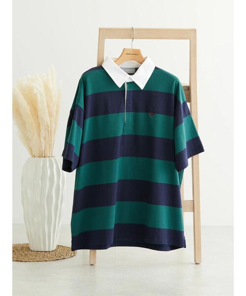 BEVERLY HILLS POLO CLUB(ビバリーヒルズポロクラブ)の「B.H POLO CLUB 鹿の子ボーダーポロシャツ(ポロシャツ・レディース・グリーン系その他/ブラック系その他4・FREE)」の20枚目の写真