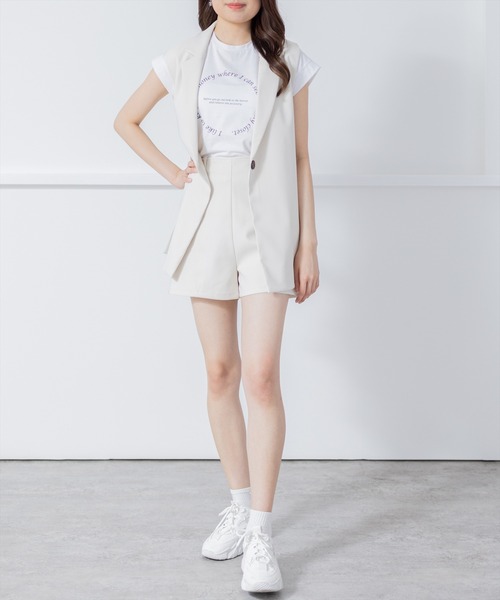 clear(クリア)の「ベーシックショートパンツ≪2024SS≫(その他パンツ・レディース・アイボリー/ブラック・M/S)」の11枚目の写真