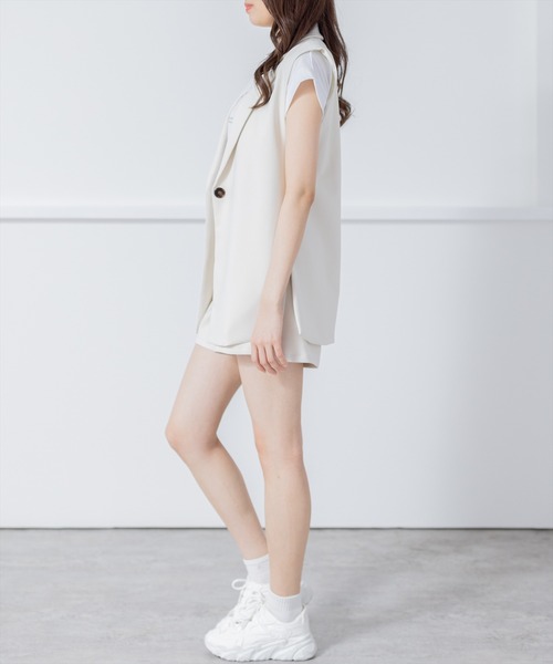 clear(クリア)の「ベーシックショートパンツ≪2024SS≫(その他パンツ・レディース・アイボリー/ブラック・M/S)」の13枚目の写真