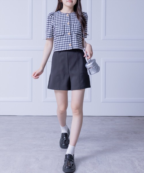 clear(クリア)の「ベーシックショートパンツ≪2024SS≫(その他パンツ・レディース・アイボリー/ブラック・M/S)」の16枚目の写真