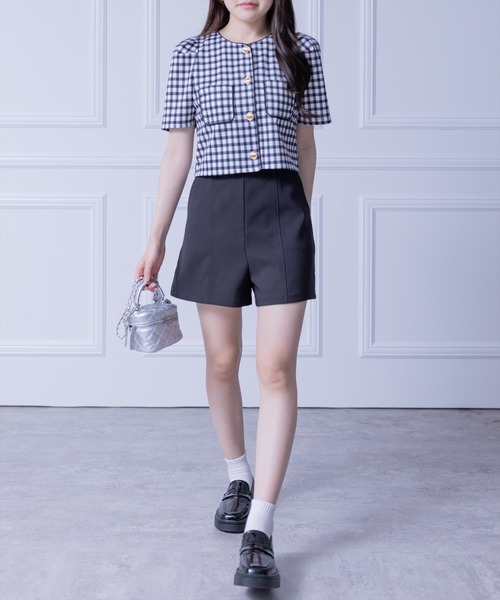 clear(クリア)の「ベーシックショートパンツ≪2024SS≫(その他パンツ・レディース・アイボリー/ブラック・M/S)」の17枚目の写真