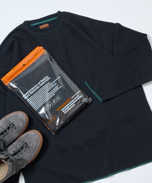 UNIVERSAL OVERALL（ユニバーサルオーバーオール）の「【UNIVERSAL OVERALL】1P パック サーマルルーズフィットUVOP-005（Tシャツ/カットソー・メンズ・ホワイト系その他2/ホワイト系1/ホワイト系その他3/ブラック系1/ブラック系その他2/ブラック系その他3・M/L/XL/S）」の5枚目の写真