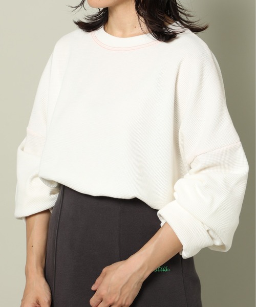 UNIVERSAL OVERALL（ユニバーサルオーバーオール）の「【UNIVERSAL OVERALL】1P パック サーマルルーズフィットUVOP-005（Tシャツ/カットソー・メンズ・ホワイト系その他2/ホワイト系1/ホワイト系その他3/ブラック系1/ブラック系その他2/ブラック系その他3・M/L/XL/S）」の9枚目の写真