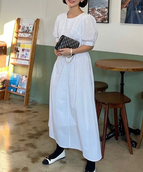 FREE STYLISTS（フリー スタイリスト）の「YUGA_YGMC ハイウエスト切替フレアワンピース（ワンピース・レディース・ブラック/ホワイト・FREE）」の15枚目の写真