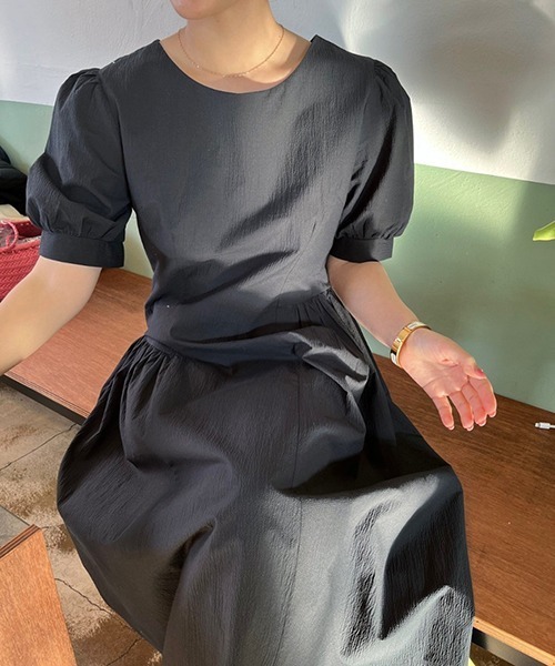 FREE STYLISTS（フリー スタイリスト）の「YUGA_YGMC ハイウエスト切替フレアワンピース（ワンピース・レディース・ブラック/ホワイト・FREE）」の11枚目の写真