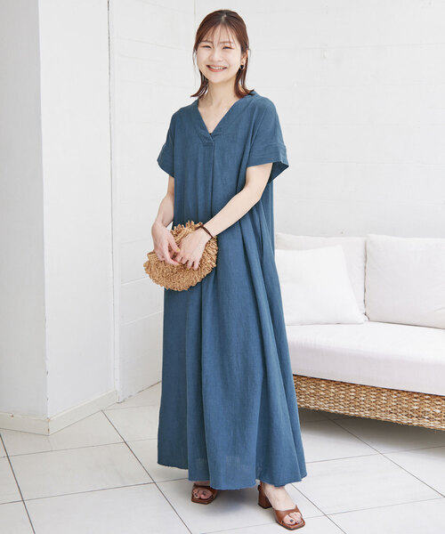 SLOBE IENA（スローブイエナ）の「ラミーVネックワンピース