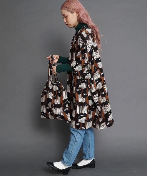 peu pres（プープレ）の「●マッシュルームプリントトートバッグ（トートバッグ・レディース・ブラウン/グリーン・FREE）」の7枚目の写真