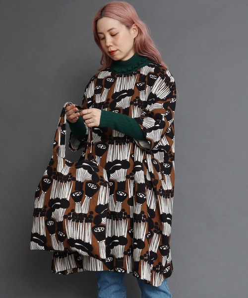 peu pres（プープレ）の「●マッシュルームプリントトートバッグ（トートバッグ・レディース・ブラウン/グリーン・FREE）」の11枚目の写真