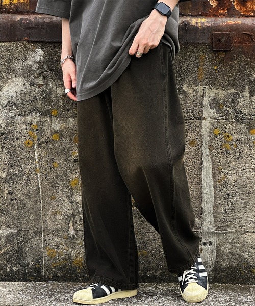 kutir（クティール）の「オーバーダイワイドデニムパンツ（デニムパンツ・メンズ・ブラック/インディゴブルー・SMALL/MEDIUM/LARGE）」の16枚目の写真