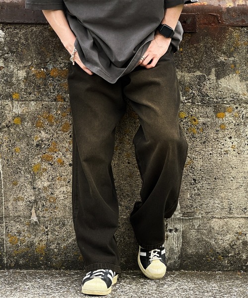 kutir（クティール）の「オーバーダイワイドデニムパンツ（デニムパンツ・メンズ・ブラック/インディゴブルー・SMALL/MEDIUM/LARGE）」の11枚目の写真