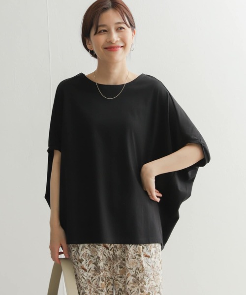 URBAN RESEARCH DOORS（アーバンリサーチドアーズ）の「コクーンシルエットプルオーバー（Tシャツ/カットソー・レディース・グレー系その他/アイボリー/ブラック・MEDIUM）」の8枚目の写真