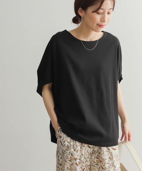 URBAN RESEARCH DOORS（アーバンリサーチドアーズ）の「コクーンシルエットプルオーバー（Tシャツ/カットソー・レディース・グレー系その他/アイボリー/ブラック・MEDIUM）」の12枚目の写真