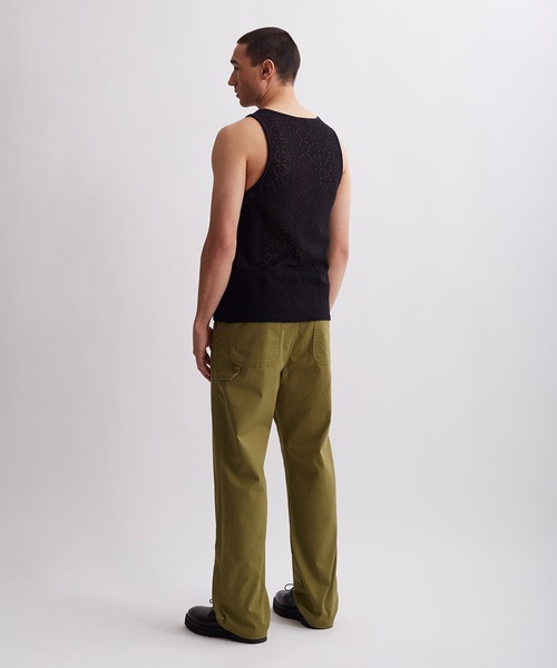Saturdays NYC（サタデーズ ニューヨークシティ ）の「Gabriel Cotton Mesh Tank（シャツ/ブラウス・メンズ・ブラック/オフホワイト・L/M/S/XL/X-SMALL）」の8枚目の写真
