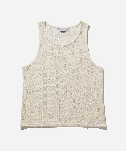 Saturdays NYC（サタデーズ ニューヨークシティ ）の「Gabriel Cotton Mesh Tank（シャツ/ブラウス・メンズ・ブラック/オフホワイト・L/M/S/XL/X-SMALL）」の10枚目の写真