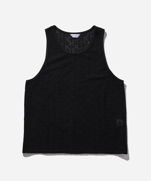 Saturdays NYC（サタデーズ ニューヨークシティ ）の「Gabriel Cotton Mesh Tank（シャツ/ブラウス・メンズ・ブラック/オフホワイト・L/M/S/XL/X-SMALL）」の11枚目の写真