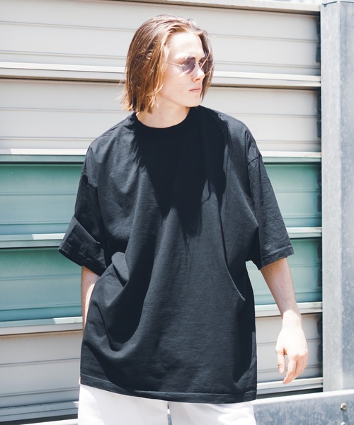 SHAKA WeAR（シャカウェア）の「【SHAKA WEAR/シャカウェア】GARMENT DYE DROP SHOULDER S/S G-DYE_DROP　ヘビーウェイト ビッグシルエット　Tシャツ（Tシャツ/カットソー・メンズ・ブラック系その他2/ブラック/クリーム/ホワイト/ナチュラル/モカ・MEDIUM/SMALL/X-LARGE/LARGE/XX-LARGE）」の15枚目の写真