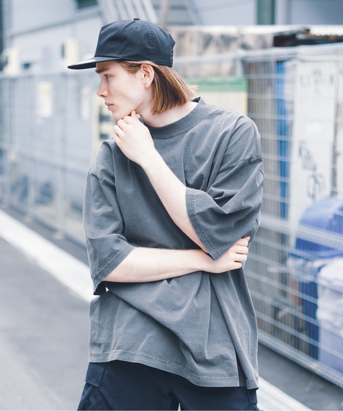 SHAKA WeAR（シャカウェア）の「【SHAKA WEAR/シャカウェア】GARMENT DYE DROP SHOULDER S/S G-DYE_DROP　ヘビーウェイト ビッグシルエット　Tシャツ（Tシャツ/カットソー・メンズ・ブラック系その他2/ブラック/クリーム/ホワイト/ナチュラル/モカ・MEDIUM/SMALL/X-LARGE/LARGE/XX-LARGE）」の22枚目の写真