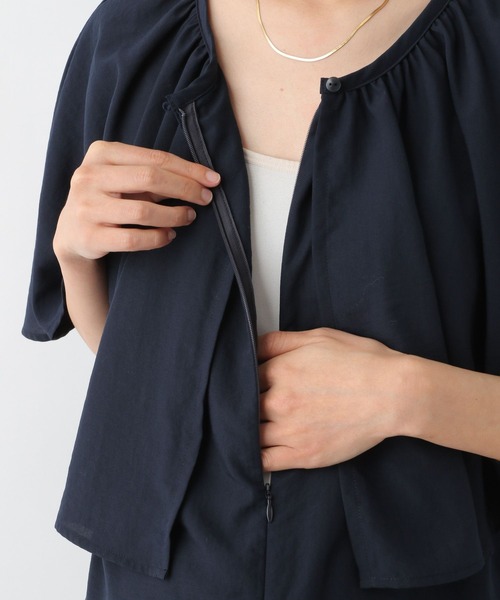 LEPSIM（レプシィム）の「マタニティ／ケープデザインブラウス　193339（マタニティウェア/グッズ・レディース・ネイビー/オレンジ/オフホワイト・FREE）」の20枚目の写真