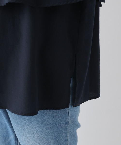 LEPSIM（レプシィム）の「マタニティ／ケープデザインブラウス　193339（マタニティウェア/グッズ・レディース・ネイビー/オレンジ/オフホワイト・FREE）」の5枚目の写真