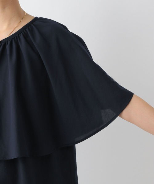 LEPSIM（レプシィム）の「マタニティ／ケープデザインブラウス　193339（マタニティウェア/グッズ・レディース・ネイビー/オレンジ/オフホワイト・FREE）」の10枚目の写真