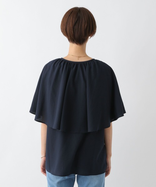 LEPSIM（レプシィム）の「マタニティ／ケープデザインブラウス　193339（マタニティウェア/グッズ・レディース・ネイビー/オレンジ/オフホワイト・FREE）」の7枚目の写真