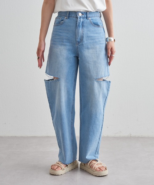 COLONY 2139（コロニートゥーワンスリーナイン）の「11OZカットスリットデニムパンツ（デニムパンツ・レディース・ブルー/サックスブルー・SMALL/MEDIUM）」の22枚目の写真